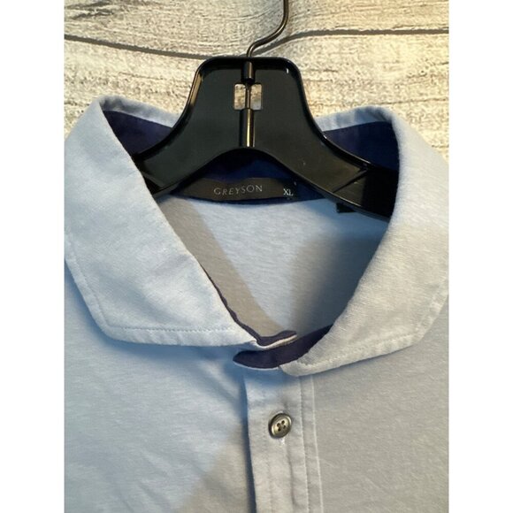 Greyson Mens Polo Shirt W/ Embroidered Sleeve 1882 Logo & Front Pocket Size XL - Picture 3 of 4